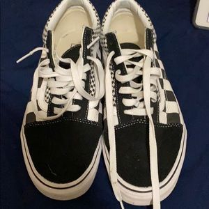 Black and white checker vans